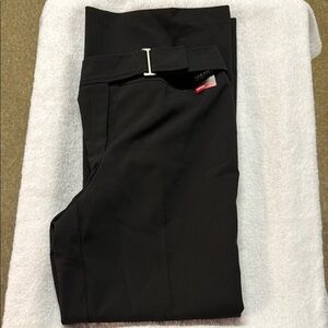 Black Dress Pants with Belt Detail